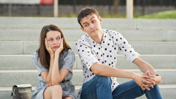 istock Lovers walk in the summer park 1213151101