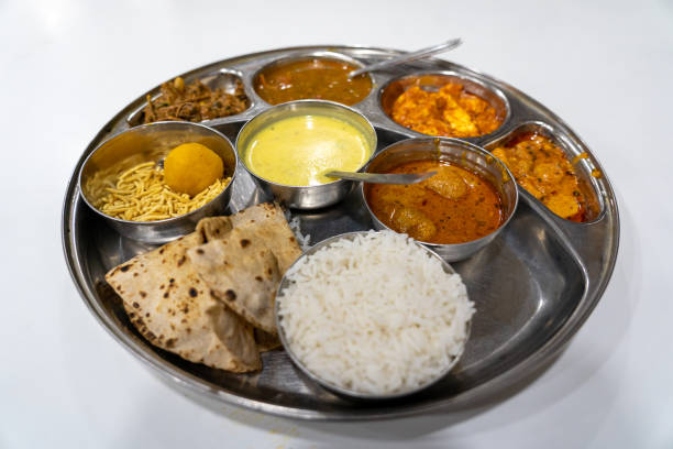 istock Typical indian food - thali rajasthani 1213154389