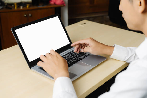 istock Business person worker uses a laptop computer. 1213159250