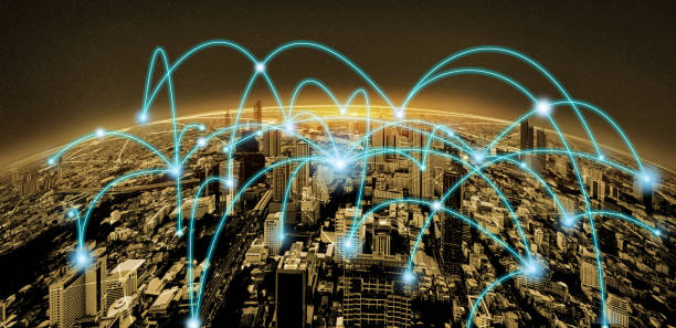 istock Modern creative telecommunication and internet network connect in smart city. 1213168850