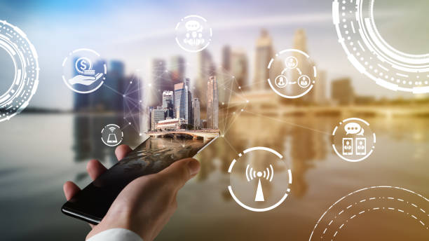 istock Modern creative telecommunication and internet network connect in smart city. 1213169841