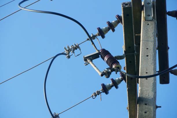 istock electric pylon in country Thailand 1213176631