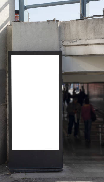 istock Blank advertising sign. There is an underpass on the left side. 1213180995