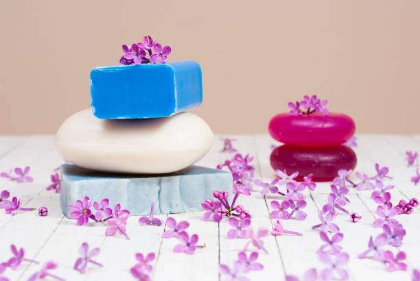 istock Soaps on white wooden 1213186759