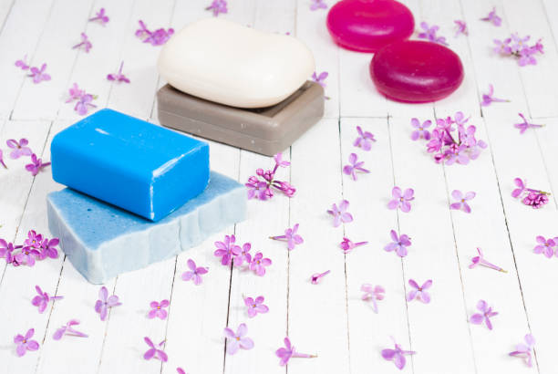 istock Soaps on white wooden 1213187127