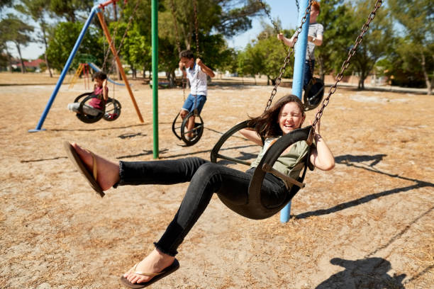 istock Pumping your legs make a swing go higher 1213188045