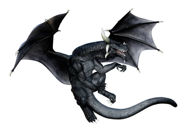 istock 3D illustration fantasy dragon on white 1213188937