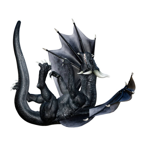 istock 3D illustration fantasy dragon on white 1213188972