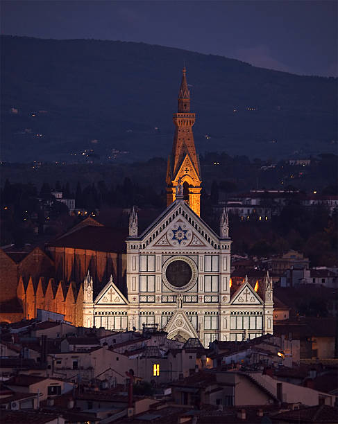 The Basilica di Santa Croce, Florence, Italy  piazza di santa croce stock pictures, royalty-free photos & images