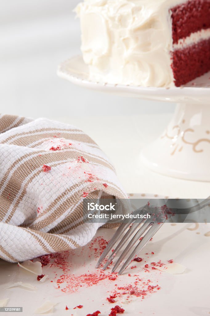 Образ Slice of торт «Красный бархат» - Стоковые фото Вкус и аромат Красный бархат роялти-фри
