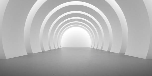 istock Abstract of concrete interior with the light cast shadow on the wall ,Geometric structure,Perspective of brutalism  architecture,Museum space design. 3d rendering. 1213194627