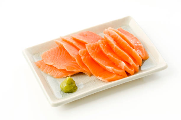 istock Salmon Sashimi, Raw rainbow trout slice or rainbow trout sashimi 1213202530