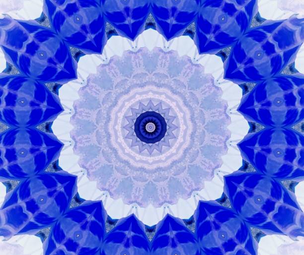 istock Abstract illustration of blue mandala flower 1213212198