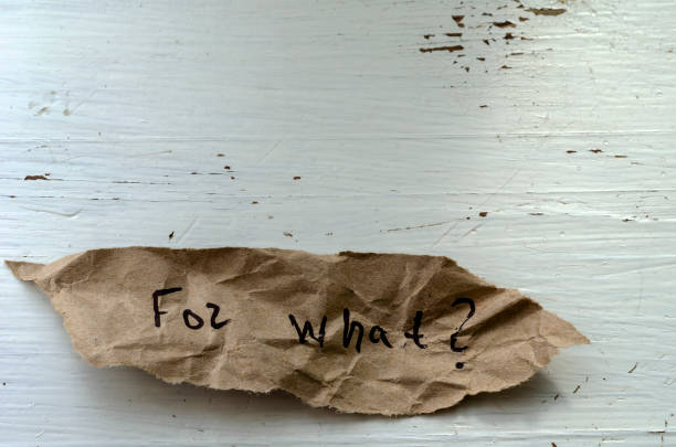 istock For what? Question written by hand on a piece of torn paper. 1213213601
