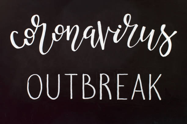 istock Chalk inscription CORONAVIRUS OUTBREAK on a black chalkboard 1213216814