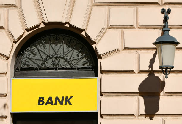 istock Wall and window of the bank 1213218997
