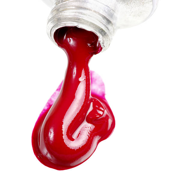 istock Blob Of Red Paint From Tube 121322135