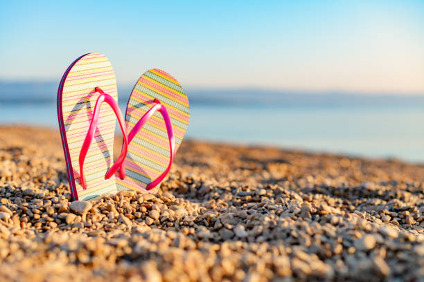 istock Flip flop at the seaside 1213224483
