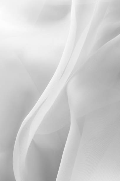 Close Up Of A White Tulle Fabric Stock Photo - Download Image Now - Veil,  White Color, Textile - iStock