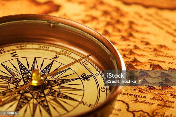 Compass Stock Photo - Download Image Now - Textured, Textured Effect, Adventure