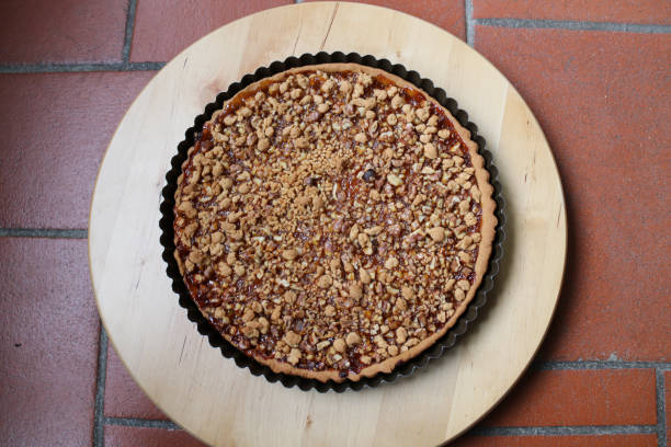 istock tart with jam and nuts view from above 1213239383