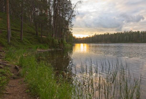 istock Tranquil sunset at North of Finland 1213243094
