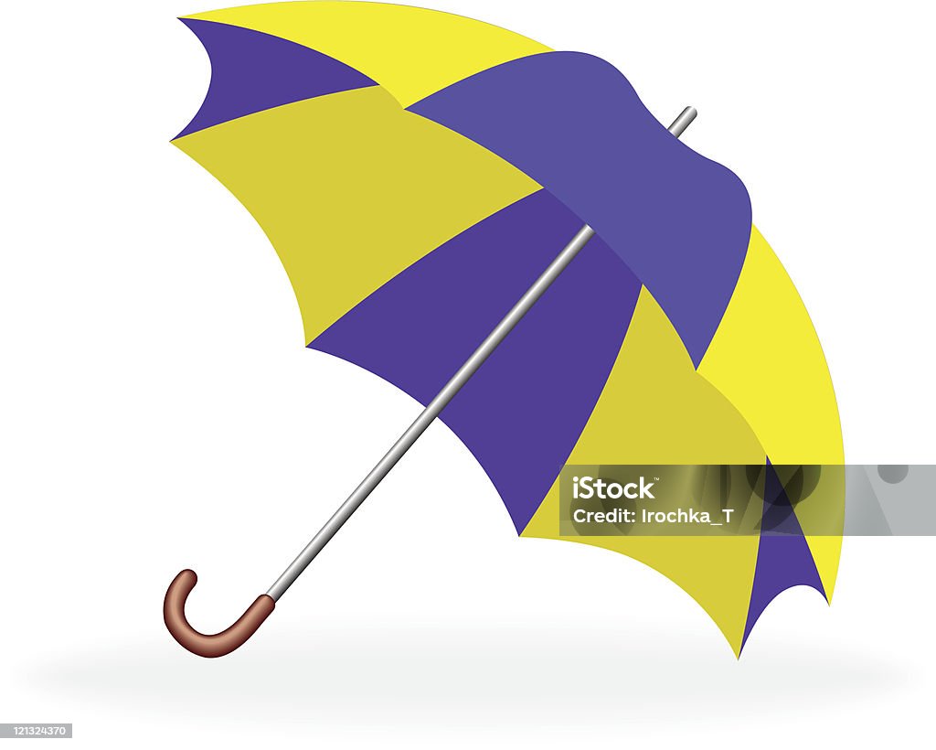 illustration vectorielle d'un parasol. - clipart vectoriel de Bleu libre de droits