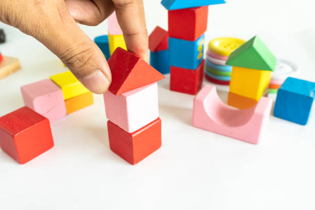 istock Children wood block colorful use for play development skill 1213243893