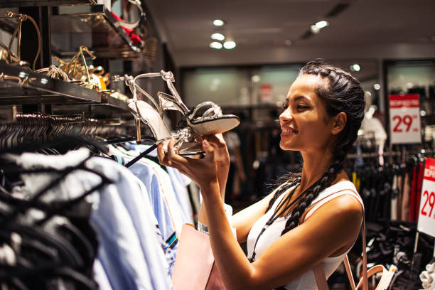 istock Woman in a shopping mall 1213244360