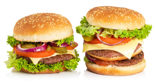istock fresh tasty burger isolated on white background 1213257406