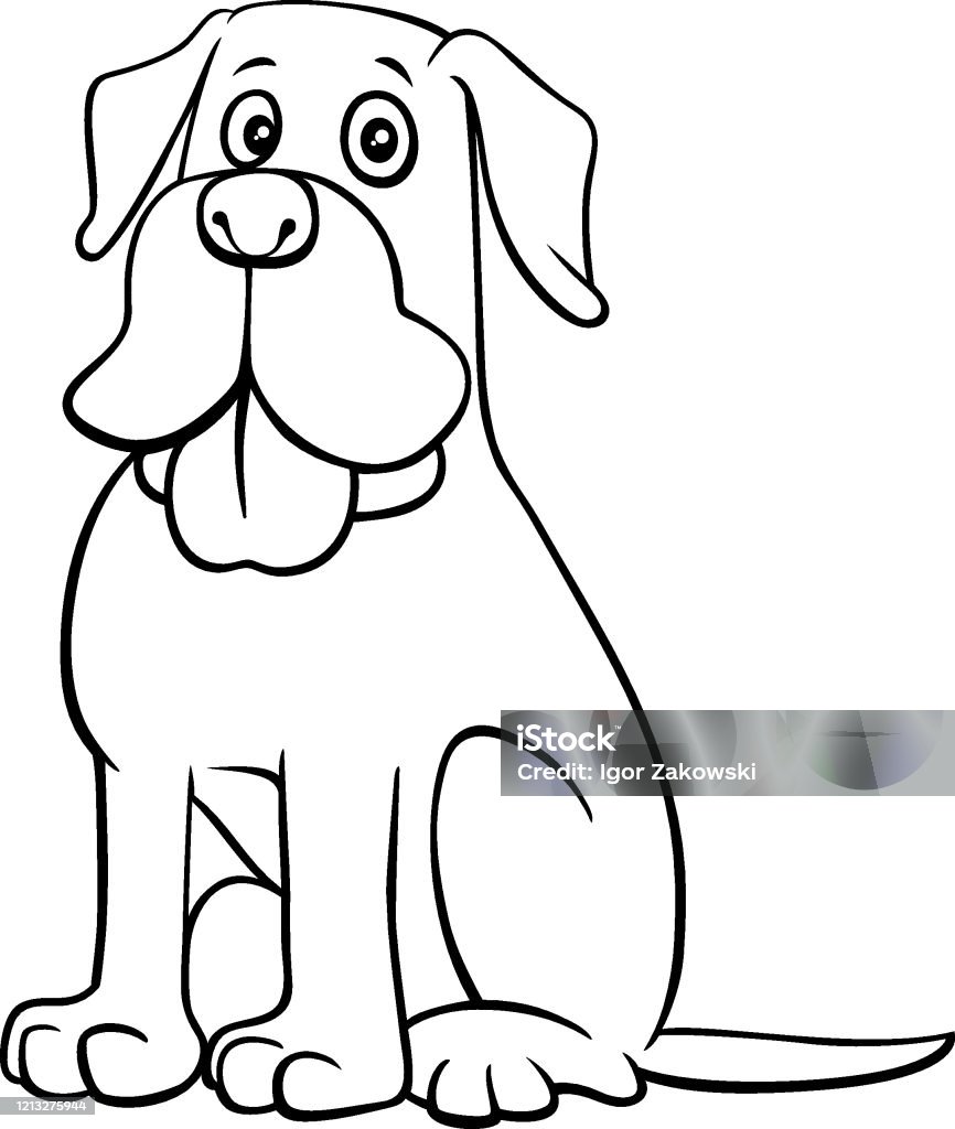 Ilustración de Página De Libro De Color De Perro De Dibujos Animados y más  Vectores Libres de Derechos de Perro - iStock