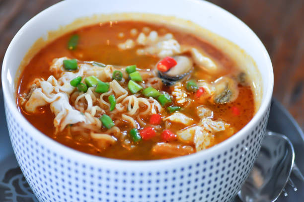 istock seafood noodle,spicy noodles 1213276666