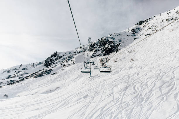 istock Ski lift in Meribel, The Three Valleys 1213277023
