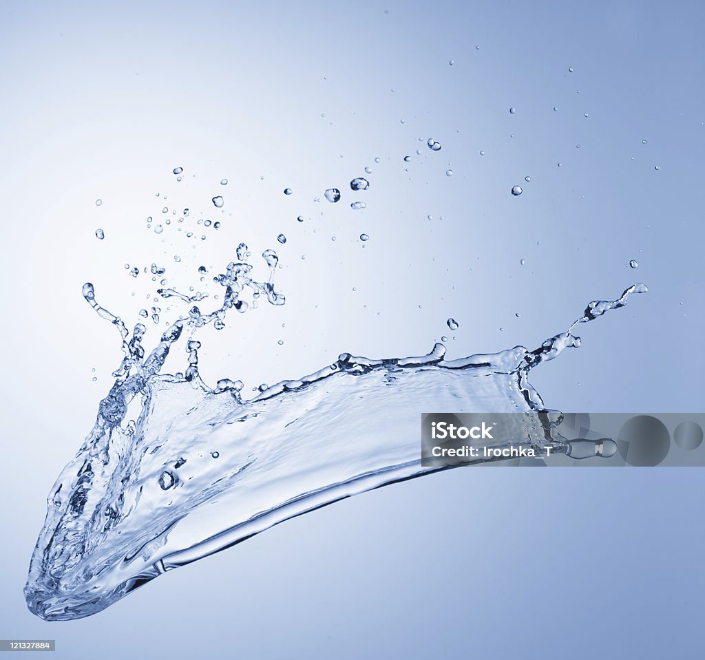 Blu acqua splash - Foto stock royalty-free di Acqua