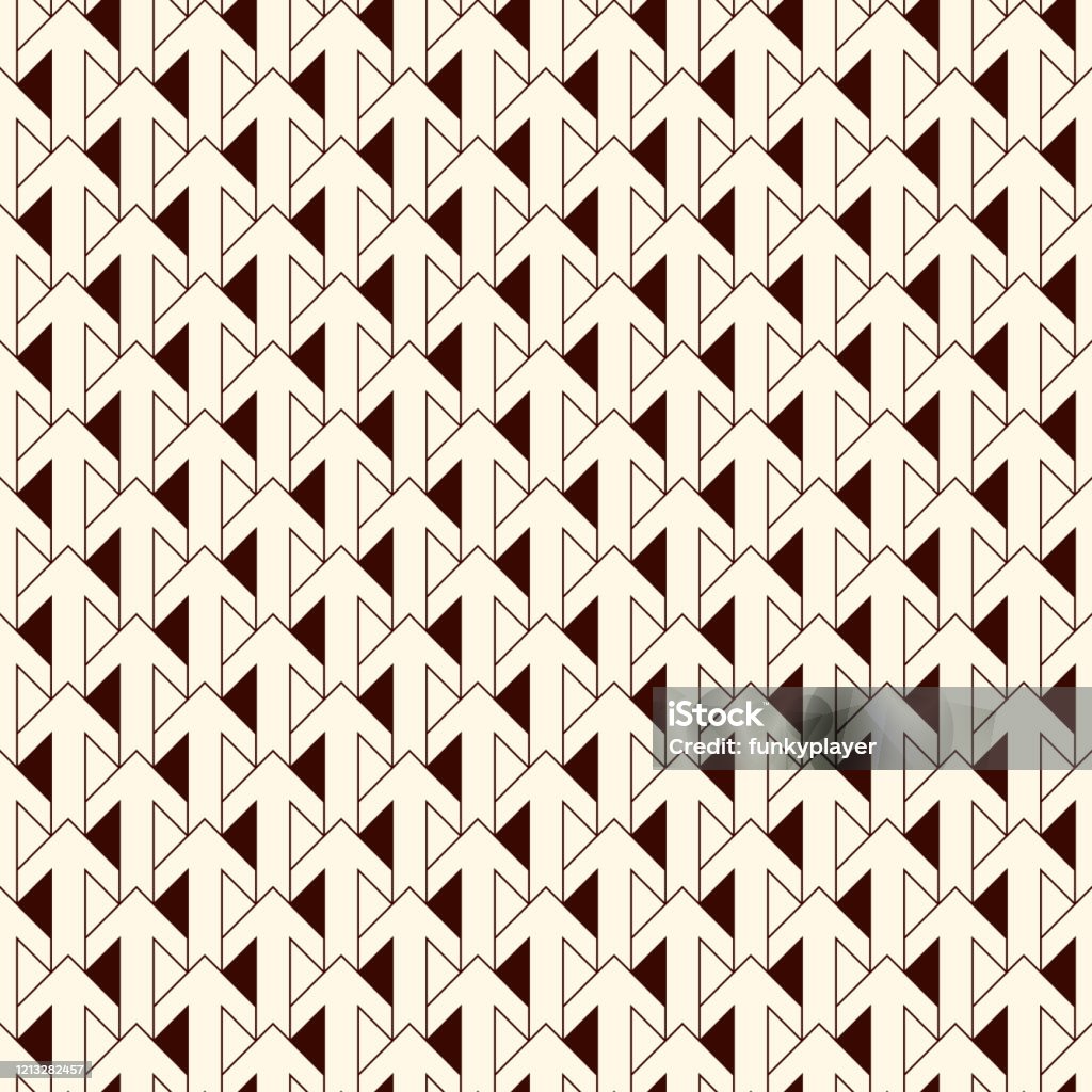Interlocking Arrow Pattern Simple Modern Print With Interlocking Arrows Contemporary Abstract ...