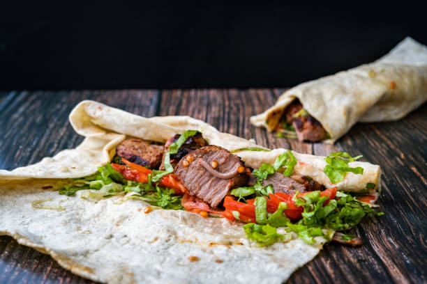 istock Turkish Shawarma Kebab with Cop Sis. 1213284889