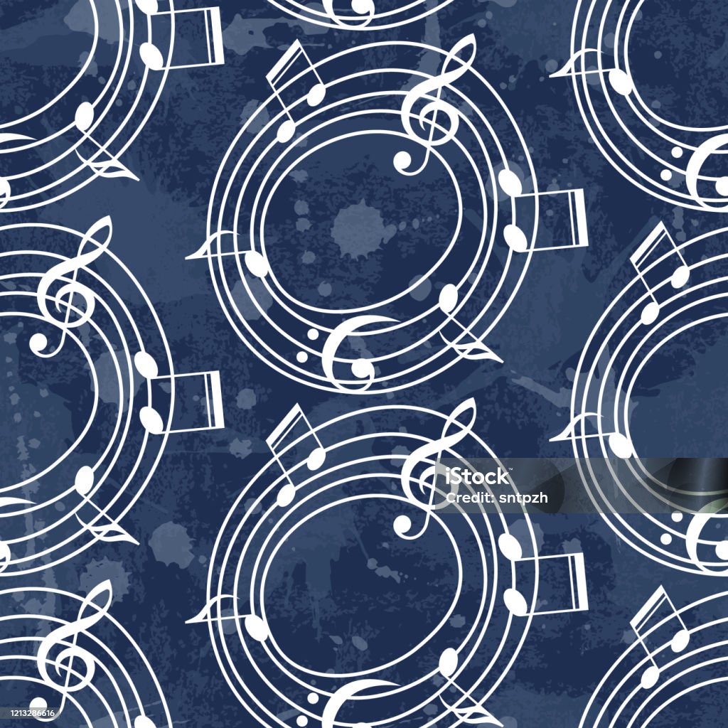 Muscial Pattern Vector Musical Pattern With Notes Stock Illustration - Download Image ...