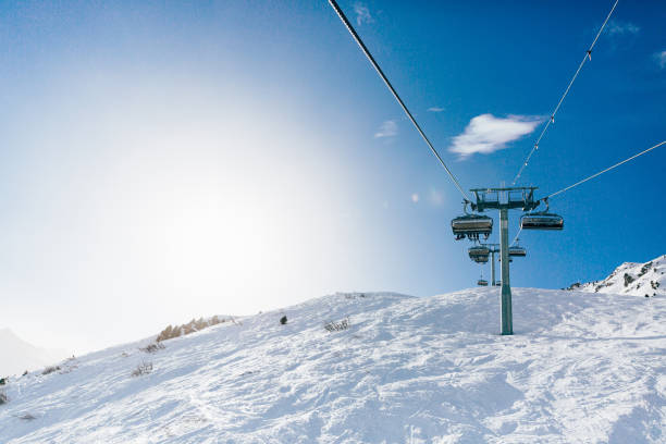 istock Ski lift in Meribel, The Three Valleys 1213288653