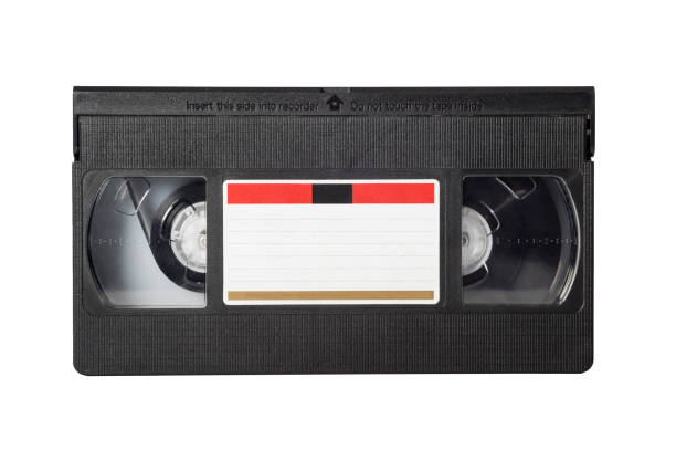 taśma wideo vhs izolowana na białym tle. zbliżenie - vcr audio cassette video video cassette tape zdjęcia i obrazy z banku zdjęć