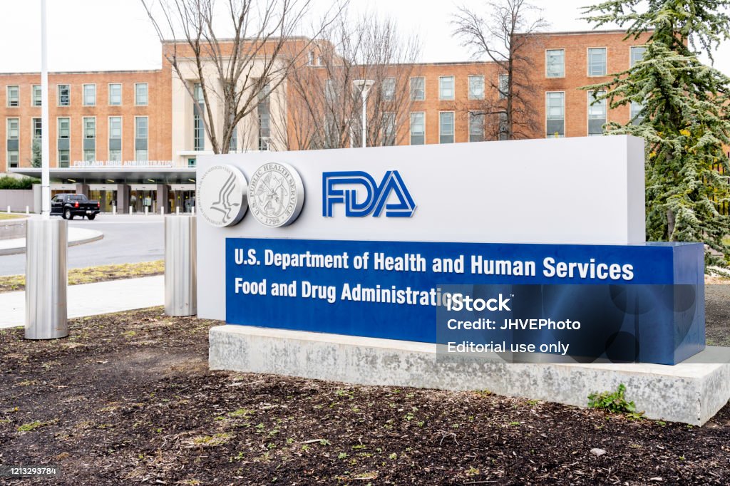 FDA headquarters at White Oak Campus in Silver Spring, Maryland, USA - January 13, 2020. The United States Food and Drug Administration (FDA) is a federal agency. Washington, D.C., USA- January 13, 2020: FDA Sign at its headquarters in Washington DC. The Food and Drug Administration (FDA or USFDA) is a federal agency of the USA. Food and Drug Administration Stock Photo