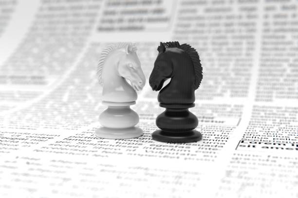 3d rendering chess Knight Piece stock photo