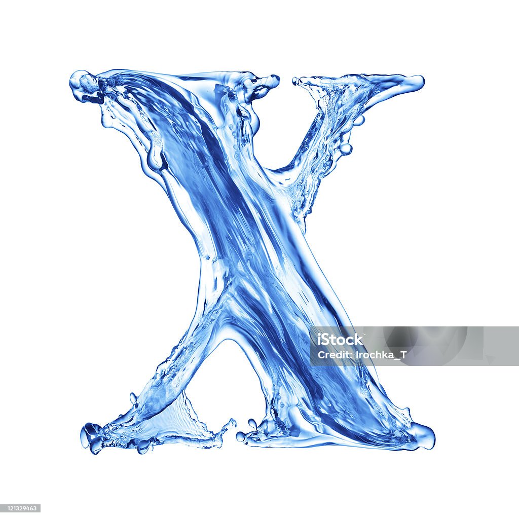 Water letter  Alphabet Stock Photo