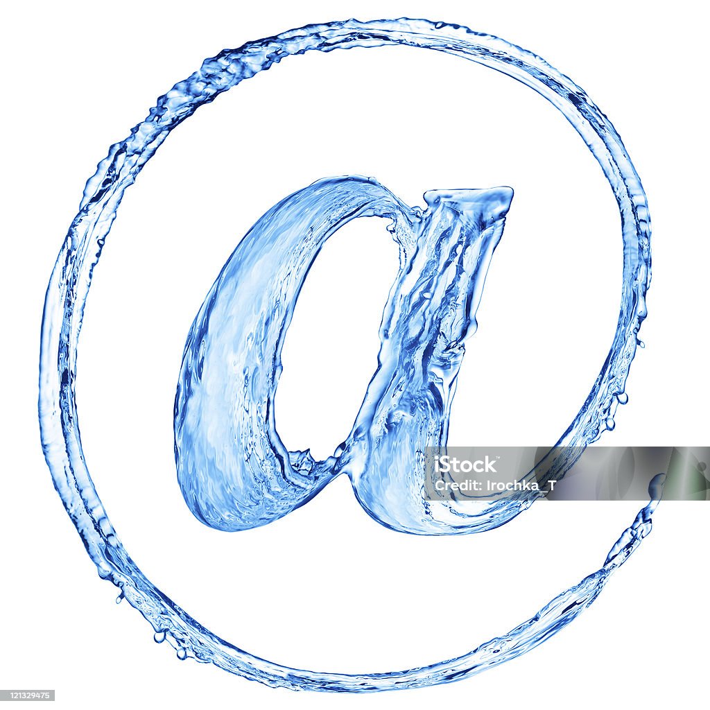 Water letter  Alphabet Stock Photo