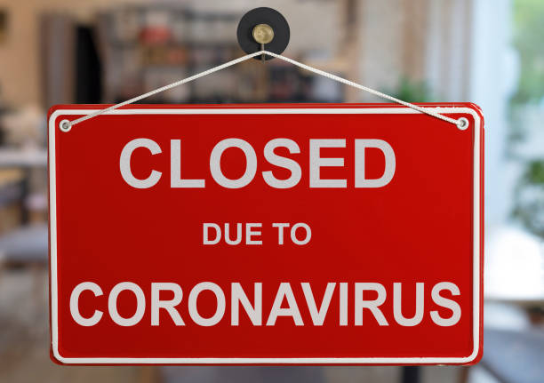 Closed Due To Coronavirus stock photo