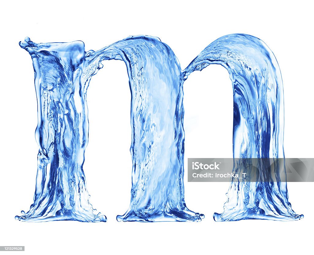 Lettera di acqua - Foto stock royalty-free di Alfabeto