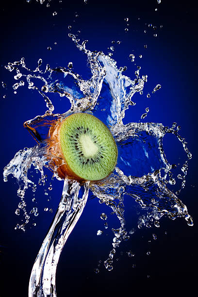 istock Kiwi in water splash 121329550
