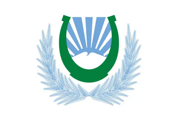 Vector illustration of Flag of Nalchik in Kabardino-Balkarian Republic of Russia