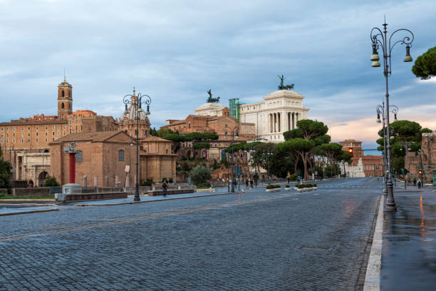 istock Empty streets and squares in Rome, Italy 1213300006