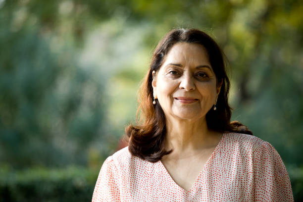 Senior woman looking at camera