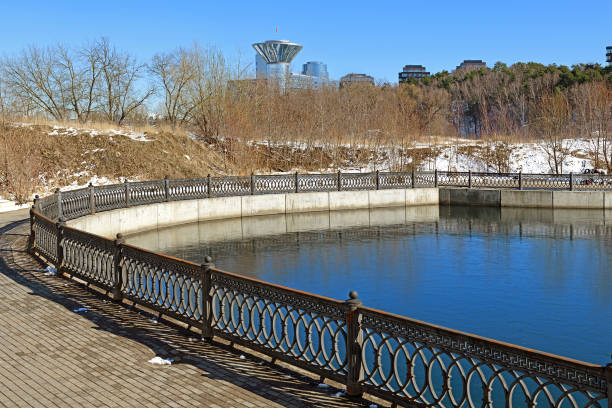 istock Moscow river embankment in early spring. Russia 1213302123